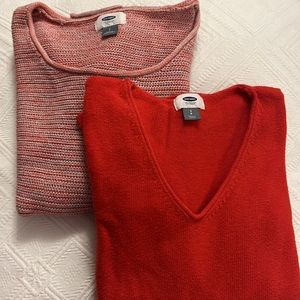 Two Old Navy  sweaters size small. Soft cozy, gently used.